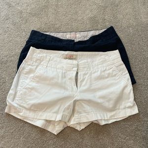 Navy and white Jcrew 3.5 inch Jcrew chino shorts